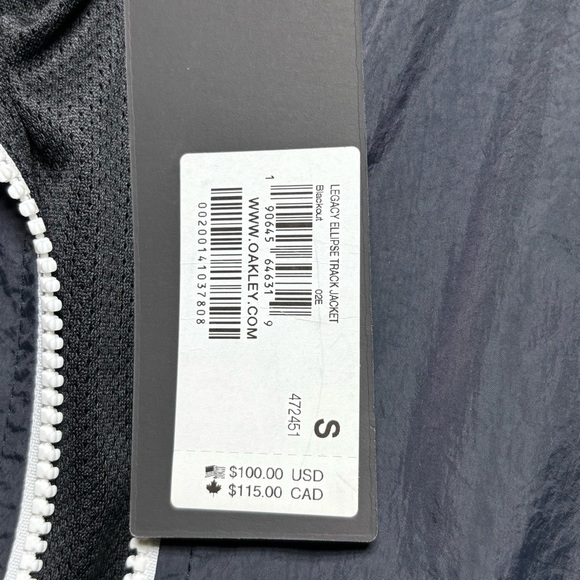 Oakley Jacket Mens Small Legacy Ellipse Track Travel Water Repellant Outdoors - Picture 2 of 5